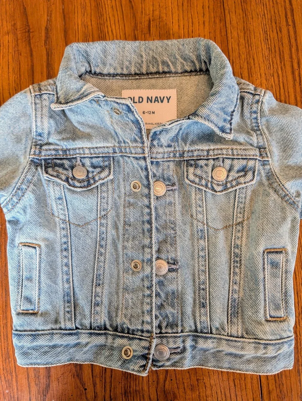 Old Navy Baby Denim Jacket - Light Wash - Size 6-12 Months - Like New